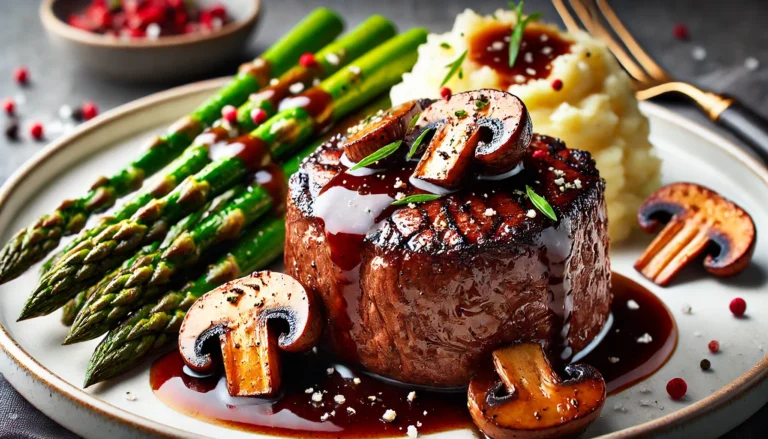 Filet Mignon with Red Wine Sauce