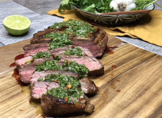 Strip Steak with Chimichurri